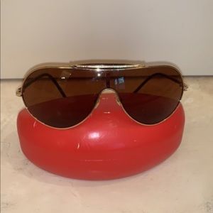 Vintage gold and brown Versace aviators